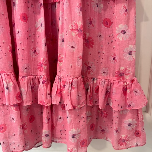 LoveShackFancy Pink Tiered Ruffled Maxi Skirt - Picture 4 of 13